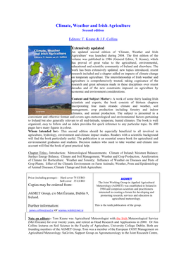 Climate, Weather and Irish Agriculture Second Edition