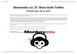 Bienvenido a La 27. Wave Gotik Treffen Planificador De La WGT