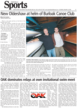 New Oldershaw at Helm of Burloak Canoe Club ■ by Herb Garbutt OAKVILLE BEAVER STAFF