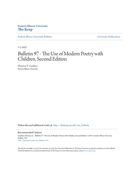 Bulletin 97 - the Seu of Modern Poetry with Children, Second Edition Florence E
