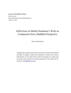 Reflections on Martha Nussbaum's Work on Compassion from a Buddhist Perspective