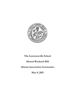The Lawrenceville School Alumni Weekend 2021 Alumni Association