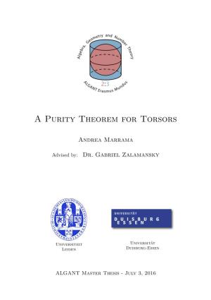 A Purity Theorem for Torsors