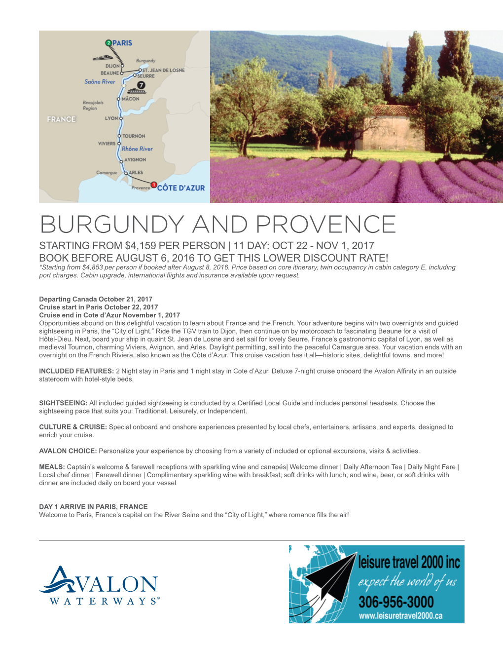 Burgundy and Provence