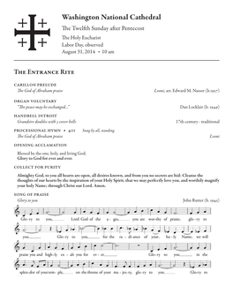 Worship Service Leaflet (Bulletin) For