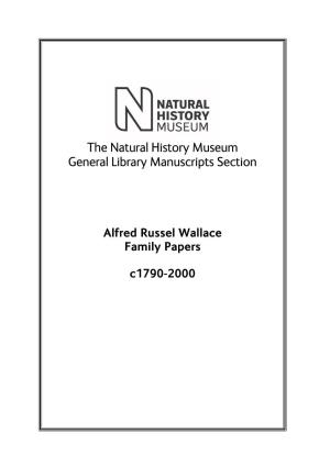 The Natural History Museum General Library Manuscripts Section