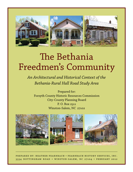 The Bethania Freedmen's Community