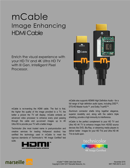 Mcable Image Enhancing HDMI Cable