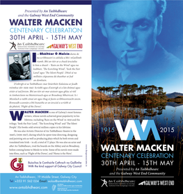 Walter Macken Centenary