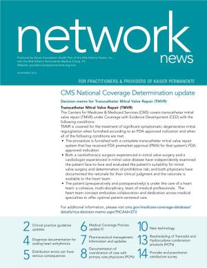 CMS National Coverage Determination Update
