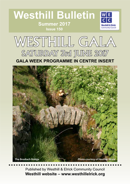 WESTHILL GALA SATURDAY 3Rd JUNE 2017 GALA WEEK PROGRAMME in CENTRE INSERT