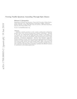 Viewing Vanilla Quantum Annealing Through Spin Glasses 2