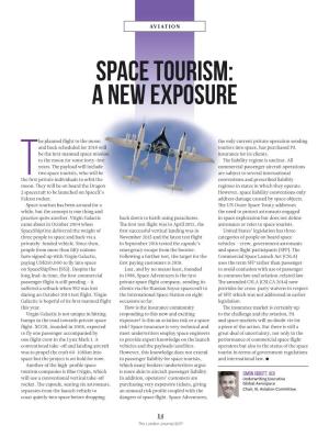 Space Tourism: a New Exposure