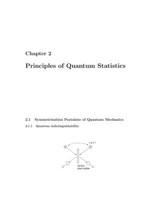 Chapter 2 Principles of Quantum Statistics