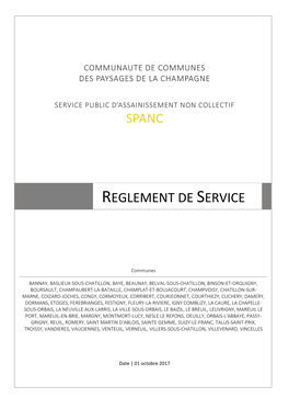 Règlement De Service Du SPANC