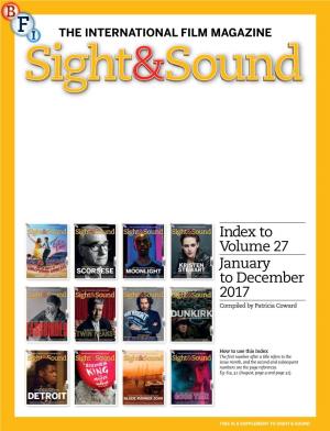 Sight & Sound Annual Index 2017