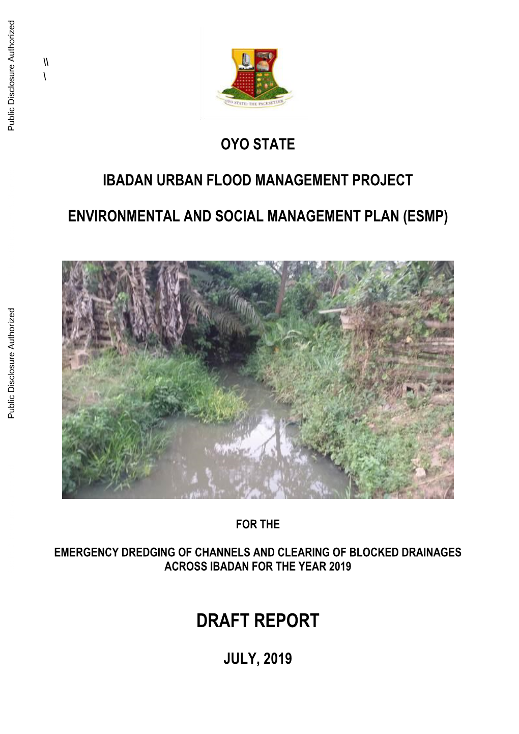 Oyo State Ibadan Urban Flood Management Project Environmental and Social Management Plan