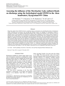 Assessing the Influence of the Merzbacher Lake Outburst Floods on Discharge Using the Hydrological Model SWIM in the Aksu Headwa