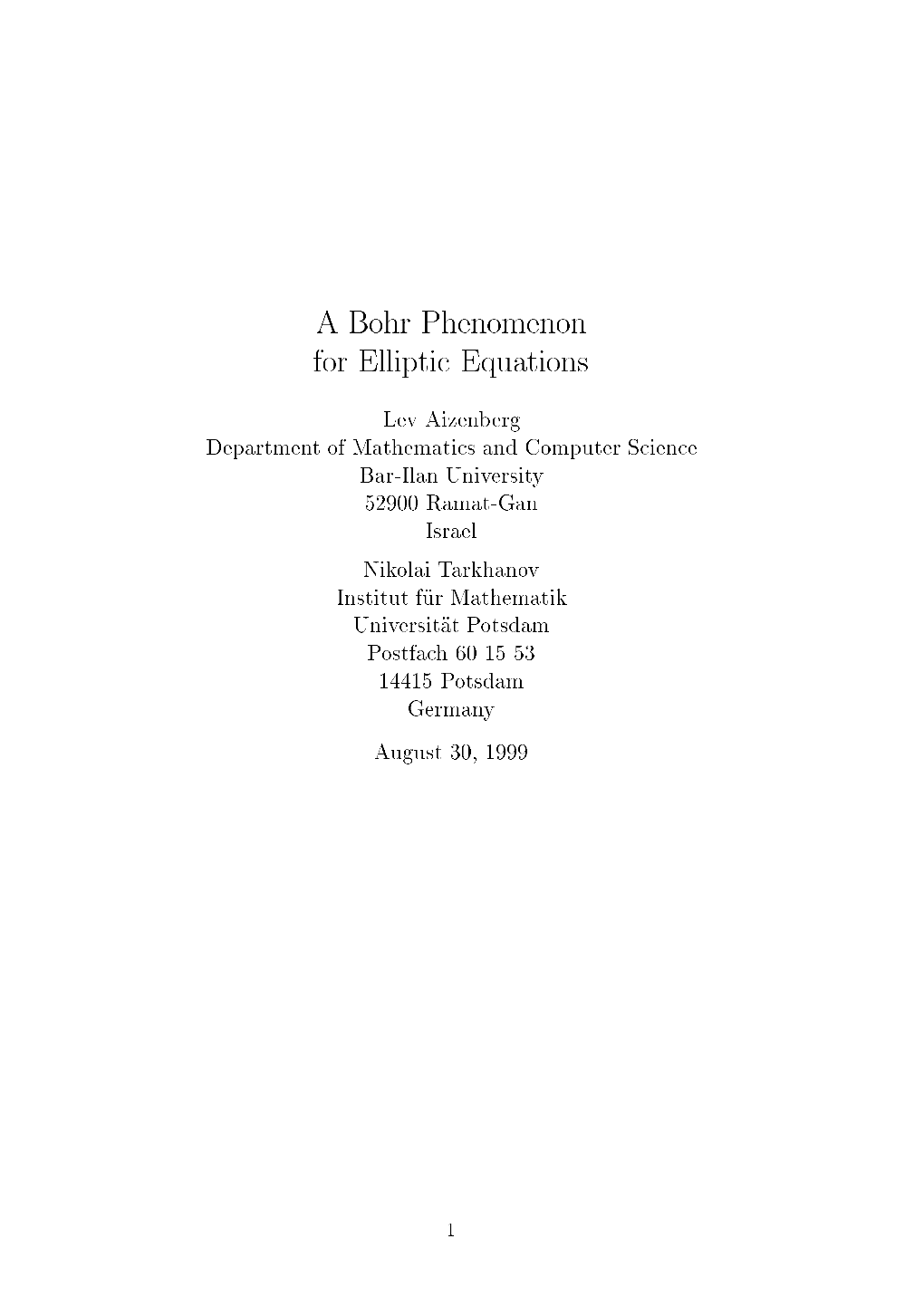 A Bohr Phenomenon for Elliptic Equations