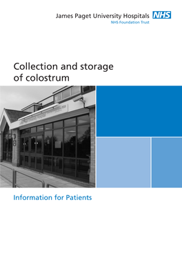 Collection and Storage of Colostrum