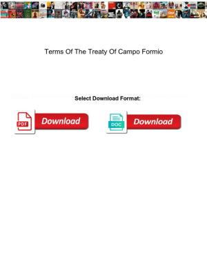 Terms of the Treaty of Campo Formio