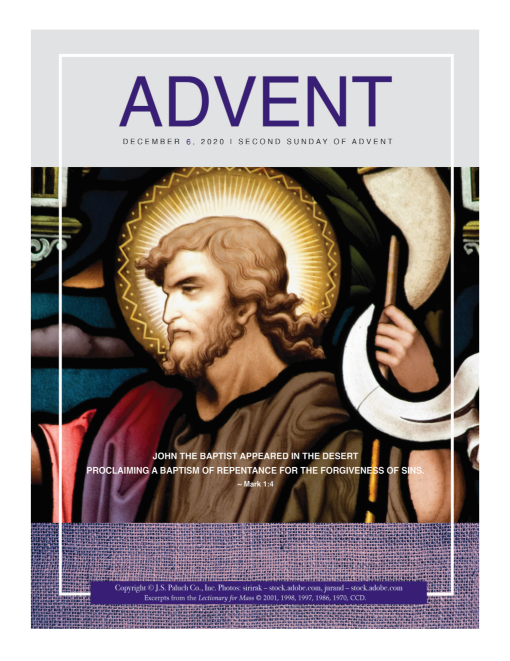 SECOND SUNDAY of ADVENT Page Two SECOND SUNDAY of ADVENT December 6, 2020