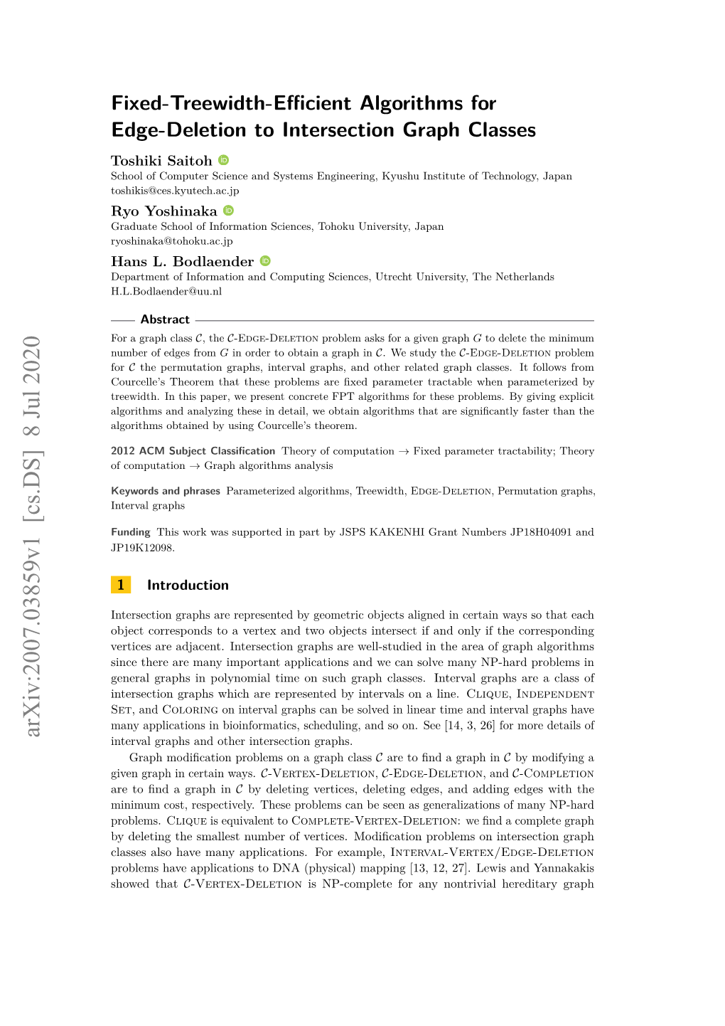 Fixed-Treewidth-Efficient Algorithms for Edge-Deletion to Intersection