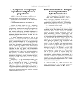 Li in Plagioclase: Investigating Its Rapid Diffusion and Potential As