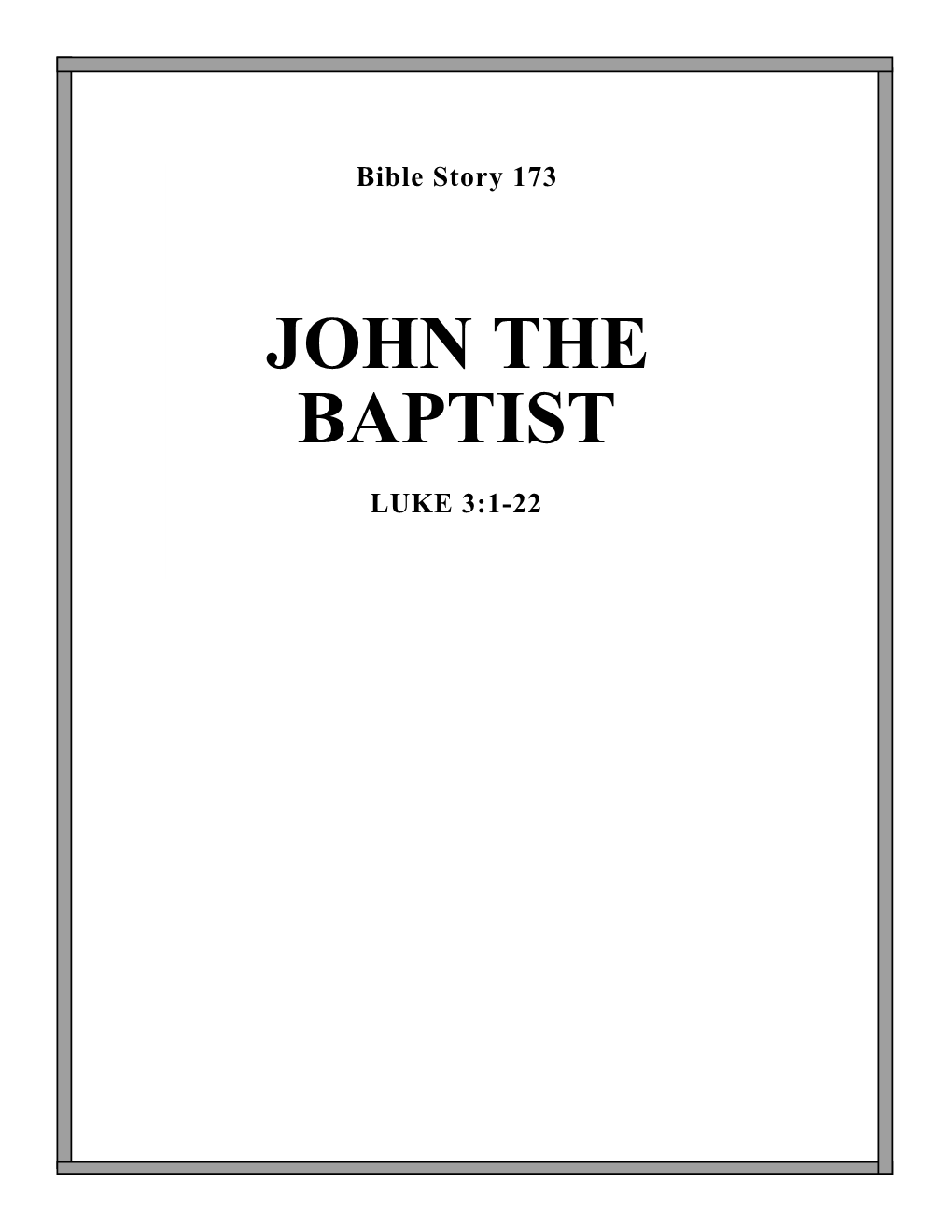 John the Baptist