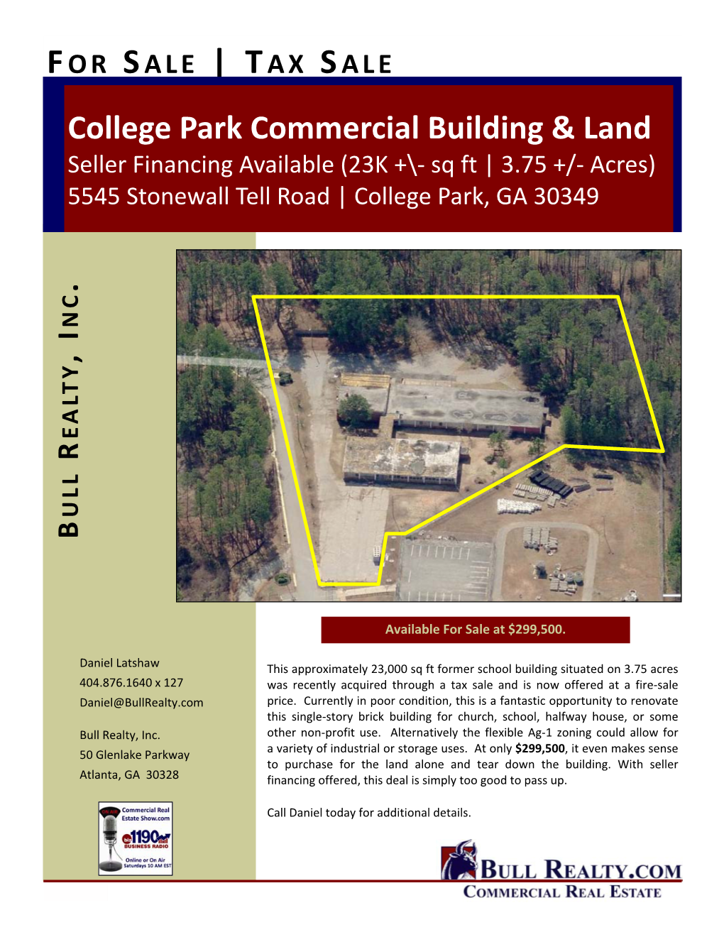 (23K +\- Sq Ft | 3.75 +/- Acres) 5545 Stonewall Tell Road | College Park, GA 30349