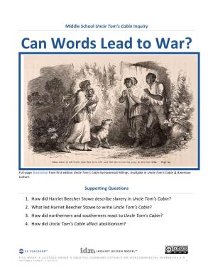 Can Words Lead to War?