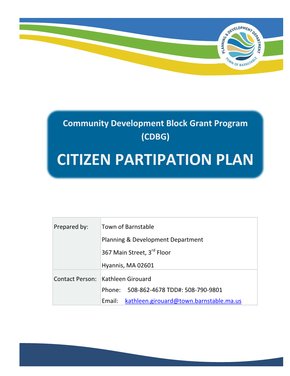 Citizen Partipation Plan