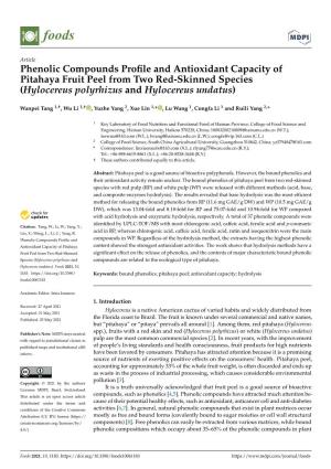 Phenolic Compounds Profile and Antioxidant Capacity of Pitahaya