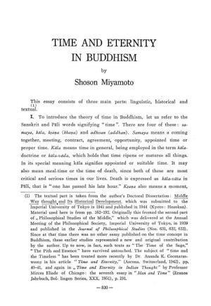 Time and Eternity in Buddhism