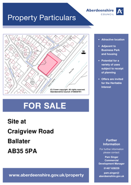 Site at Craigview Road Ballater AB35