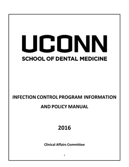 Infection Control Program Information and Policy Manual