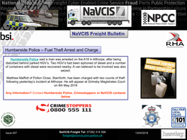 Humberside Police – Fuel Theft Arrest and Charge