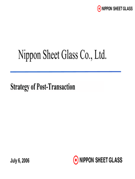 Nippon Sheet Glass Co., Ltd
