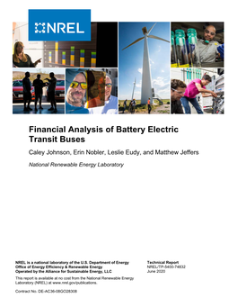 Financial Analysis of Battery Electric Transit Buses (PDF)