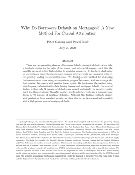 Why Do Borrowers Default on Mortgages? a New Method for Causal Attribution
