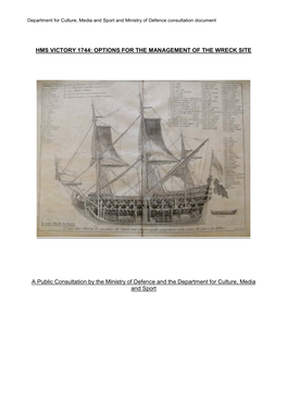 A Public Consultation by the MOD and the DCMS on HMS Victory