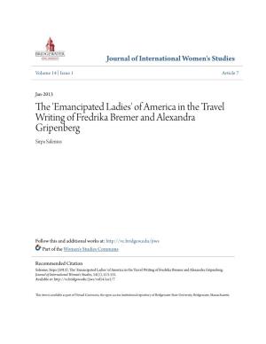 Of America in the Travel Writing of Fredrika Bremer and Alexandra Gripenberg Sirpa Salenius