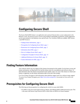 Configuring Secure Shell
