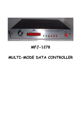 MFJ-1278 Manual