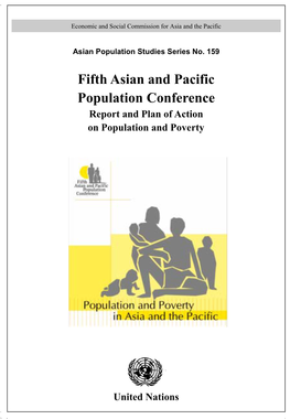 Fifth Asian and Pacific Population Conference Report and Plan of Action on Population and Poverty