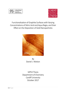 Functionalisation of Graphite Surfaces with Varying Concentrations of Nitric Acid and Aqua Regia, and Their Effect on the Deposition of Gold Nanoparticles