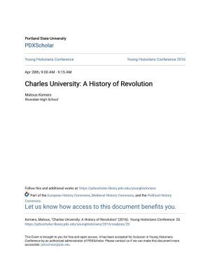 Charles University: a History of Revolution