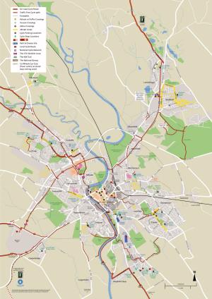 The Active Travel Map, Including Cycle Routes, for Dumfries