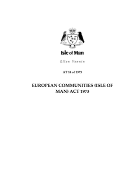 European Communities (Isle of Man) Act 1973