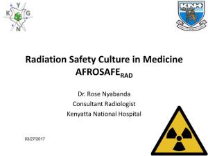 Radiation Safety Culture in Medicine AFROSAFE